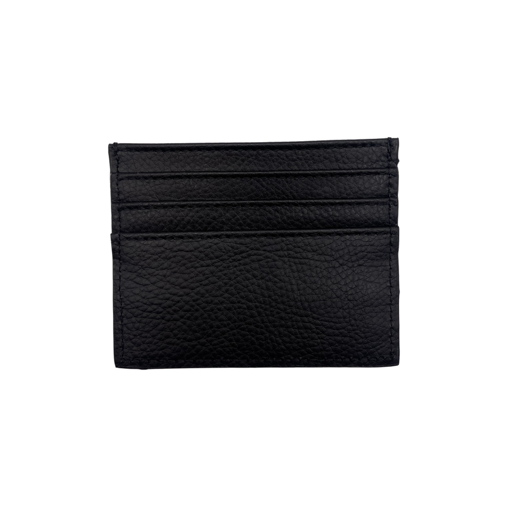 Porte-cartes en feuille noire martelée