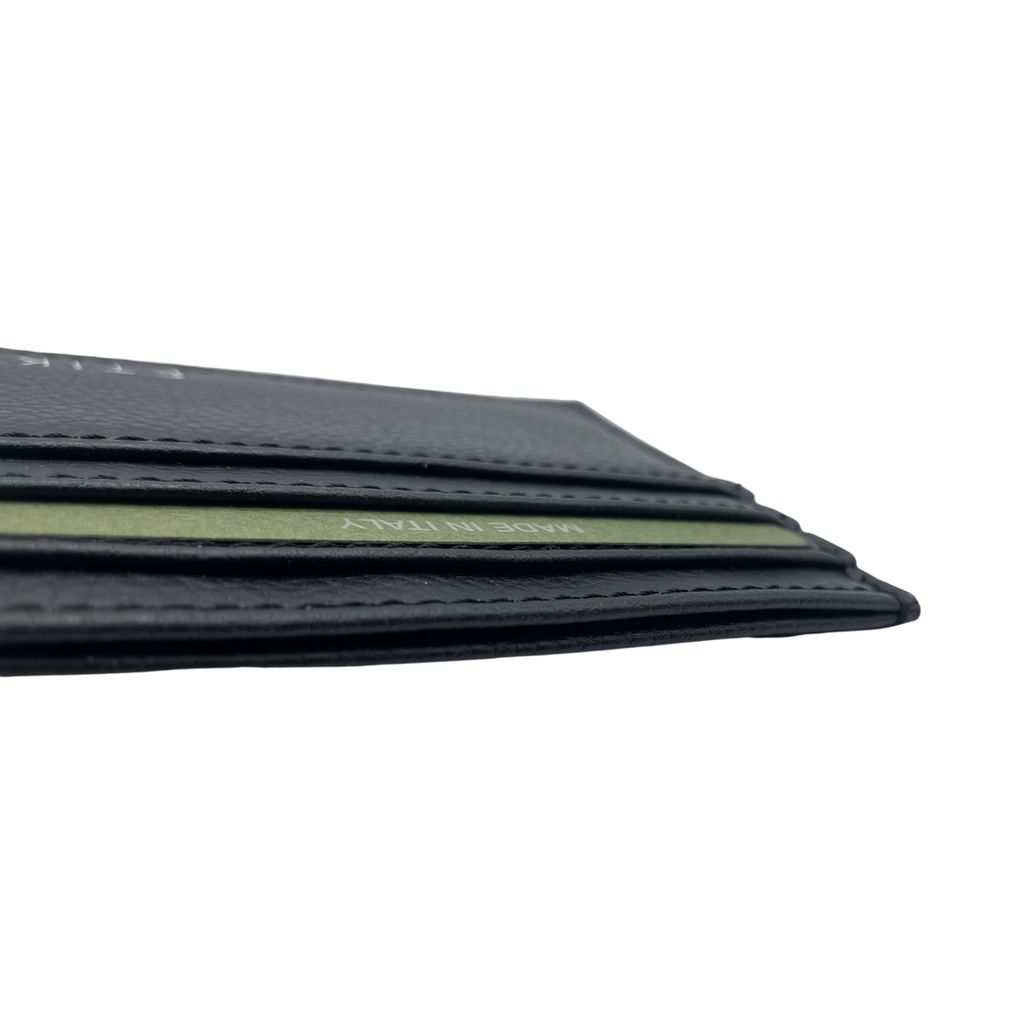 Porte-cartes en feuille noire martelée