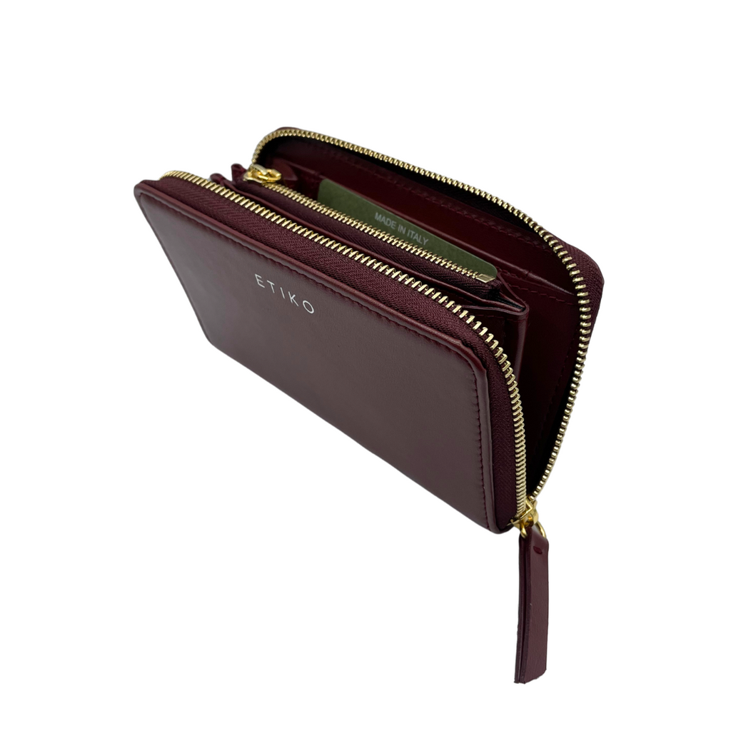 Portefeuille Femme Petal Bordeaux Smooth