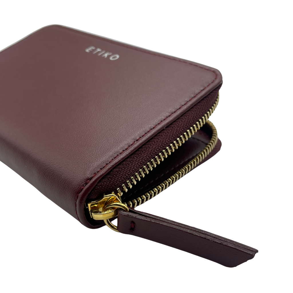 Portefeuille Femme Petal Bordeaux Smooth