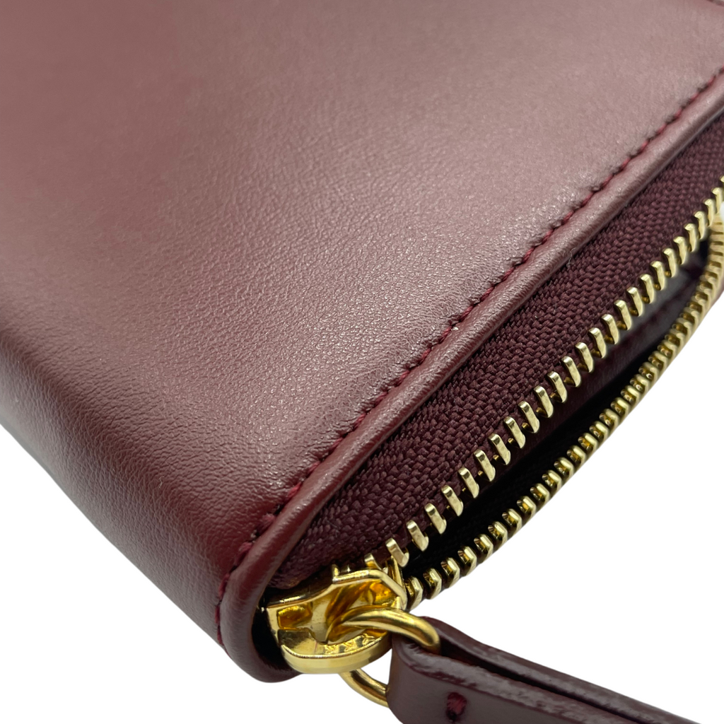 Portefeuille Femme Petal Bordeaux Smooth