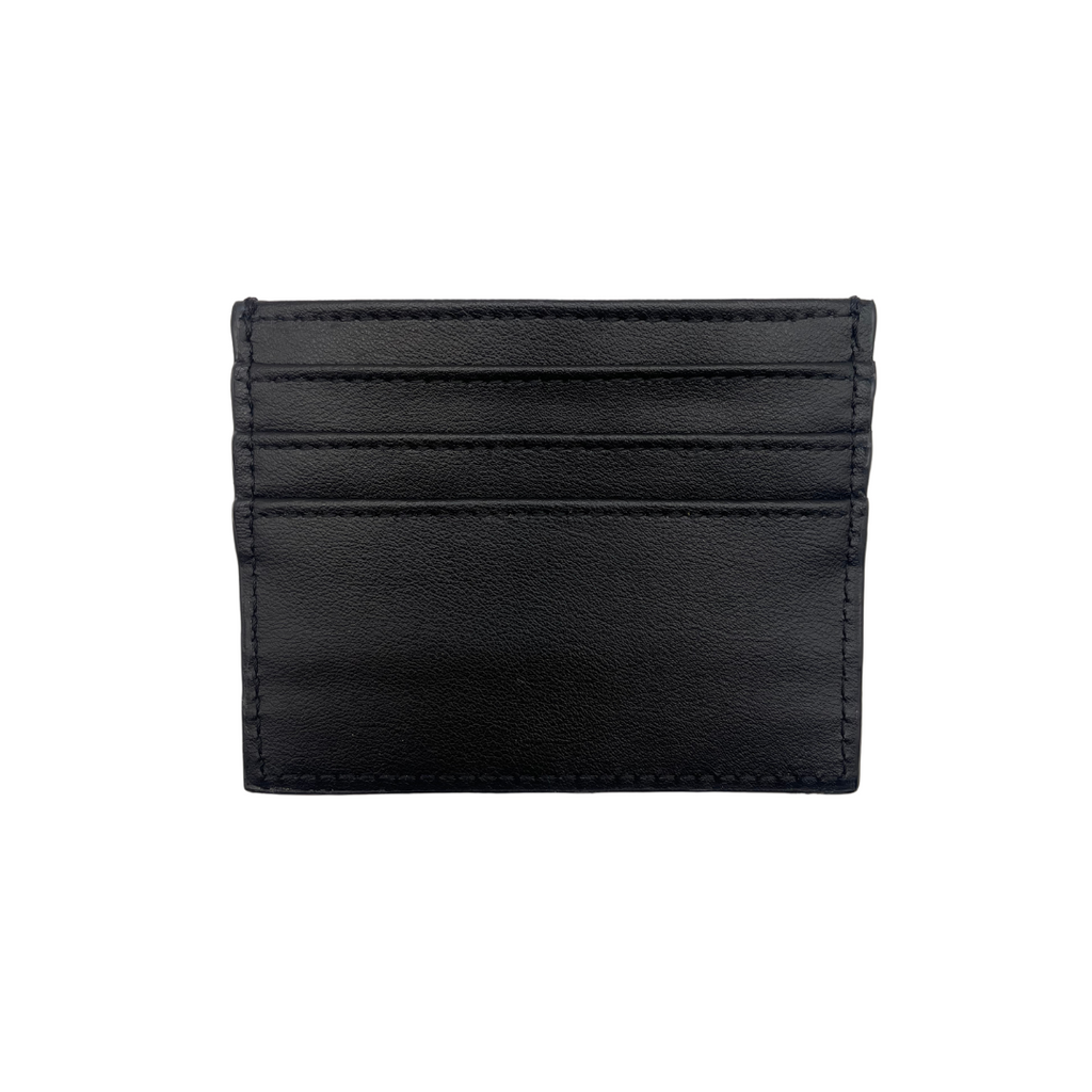 Porte-cartes en feuille noire lisse