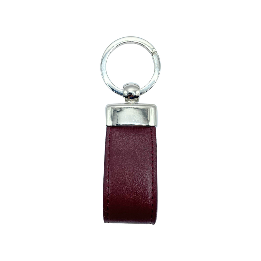 Porte-clés goutte bordeaux lisse