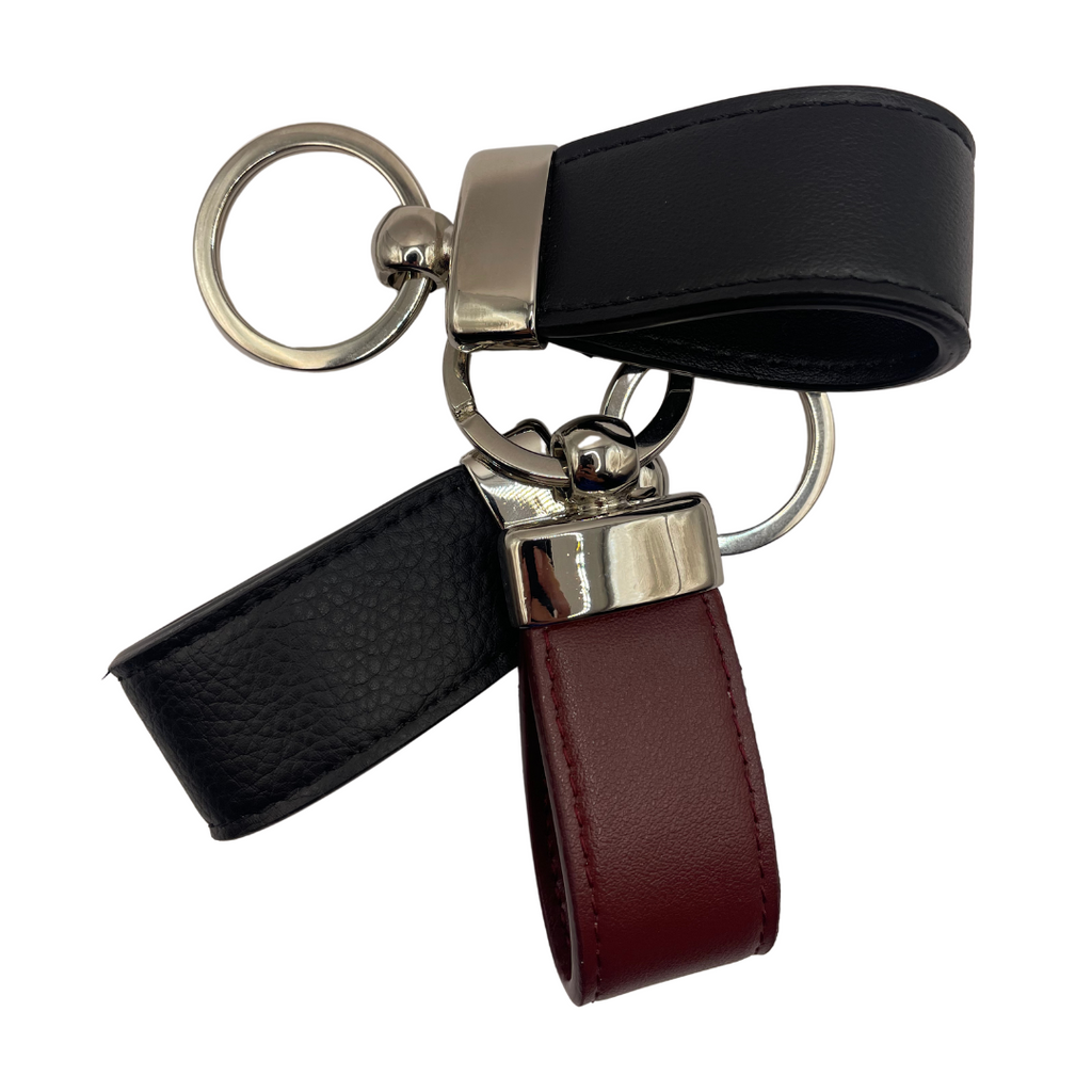 Porte-clés goutte noire martelée